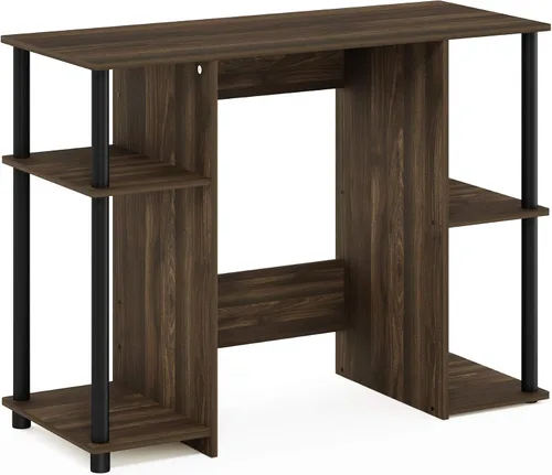 Miniatura 5 de Furinno Jaya - Escritorio de estudio para computadora, americano/acero inoxidable