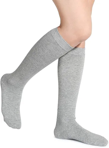 Miniatura 3 de Leotruny 3 pares de calcetines de algodón opacos hasta la rodilla para mujer