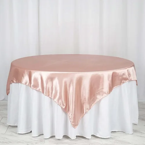 Miniatura 37 de Efavormart Paquete de 5 Sobremanteles Cuadrados de Satén de 60" para Decoraciones de Mesa de Bodas, Catering y Fiestas, Cubierta de Mantel Negro
