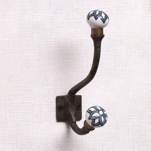 Miniatura 23 de Indian Shelf Ganchos de pared para colgar abrigos, ganchos de pared bohemios negros Perchero de pared Ganchos para colgar toallas Ganchos
