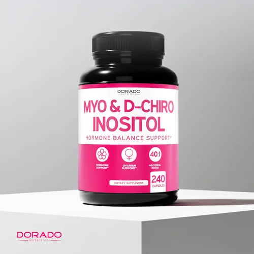 Miniatura 5 de Suplemento de Myo-Inositol y D-Chiro Inositol para Mujeres (240 Cápsulas, 2050mg Por Porción, Relación Ideal 40:1 Myo Inositol) Equilibrio Hormonal