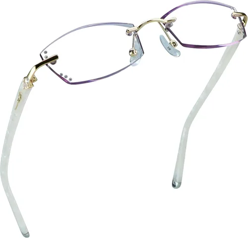 Miniatura 16 de LifeArt Lentes de lectura con bloqueo de luz azul sin montura con lente personalizada que reducen la fatiga ocular con diamantes elegantes