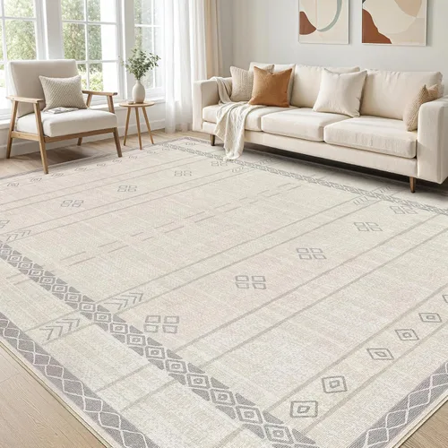 Miniatura 69 de Alfombra grande para sala de estar de 5 x 7: Alfombras marroquíes bohemias, suaves, lavables a máquina, para dormitorio, debajo de la mesa
