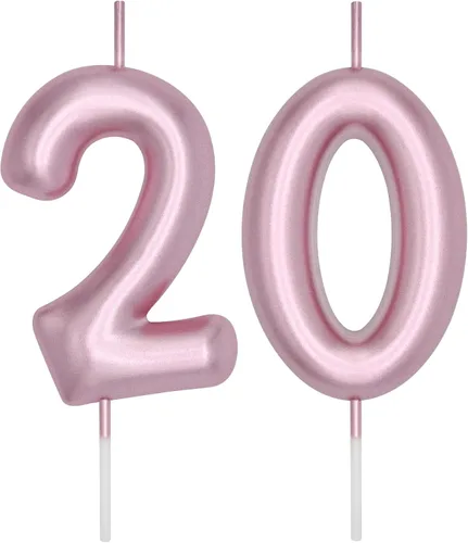Miniatura 29 de DERVENTA Vela con números de 2.36 pulgadas, decoración perfecta para cumpleaños, brunch, postre, pastel, 1 pieza (número 0 rosa)