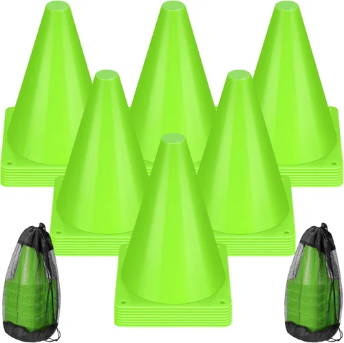 Miniatura 8 de Leelosp Paquete de 48 Conos de Tráfico de Plástico de 7" o 9" Marcadores de Campo de Agilidad Fútbol/Seguridad/Deportes/Conos de Entrenamiento