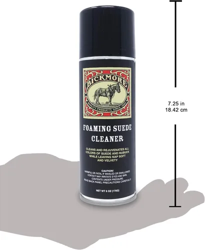 Miniatura 4 de Bickmore Espray limpiador de gamuza espumosa, removedor de manchas de gamuza y nobuck para zapatos, botas y accesorios