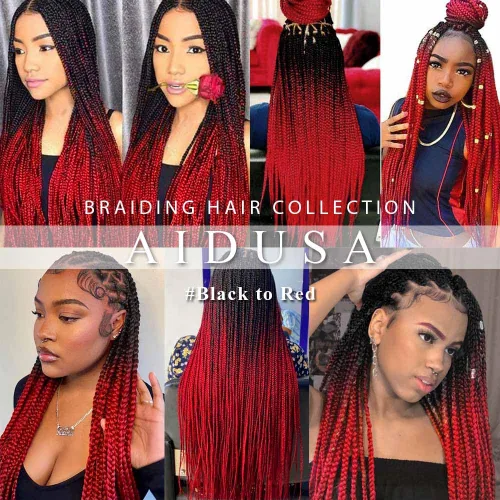 Miniatura 5 de 5 extensiones de cabello sintético para trenzar estilo afro ombré, 24 pulgadas, 2 tonos para mujeres, trenzas de ganchillo torcidas, 3.53 onzas