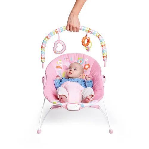 Miniatura 5 de Bright Starts Silla Mecedora para Bebé con Vibraciones Relajantes - Asiento para Bebés - Desmontable - Barra de Juguetes, Pies Antideslizantes, 0-6