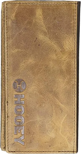 Miniatura 2 de HOOEY Cartera Western Rodeo de cuero para hombre, Logotipo de cerdo en relieve- Marrón
