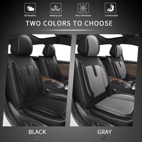 Miniatura 8 de AOMSAZTO Fundas para Asientos de Coche 2 Piezas Ajuste Delantero para Chevrolet Chevy Equinox 2010-2025 2026, Funda de Asiento de Coche de Cuero