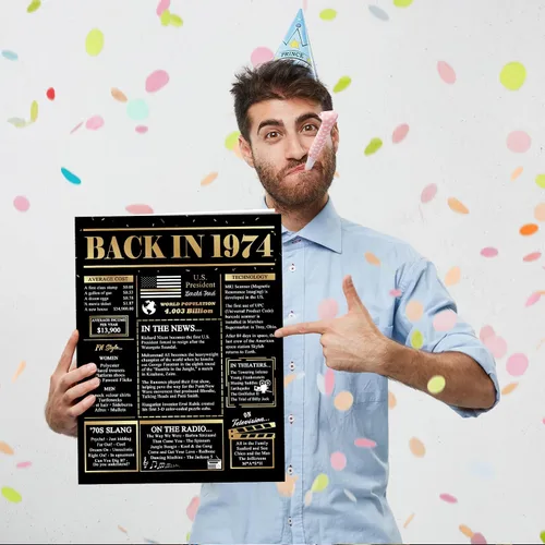 Miniatura 7 de Qiliji Tarjeta jumbo de cumpleaños 50 para hombres y mujeres, divertida tarjeta de cumpleaños de 50 años para él y ella, regalo de 50 cumpleaños