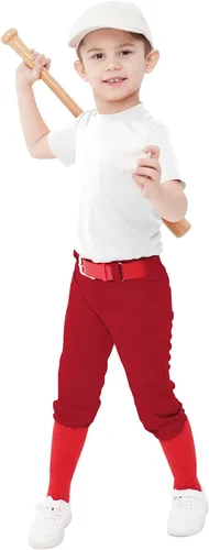 Miniatura 11 de QBK 2T-17Y - Pantalones de béisbol para niños pequeños, pantalones de sóftbol para jóvenes, pantalones de béisbol para niños y niñas