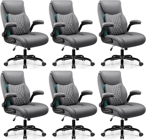Miniatura 17 de BESTFAIR Silla de oficina, silla ejecutiva de escritorio para computadora con soporte lumbar para aliviar el dolor de espalda baja, silla ergonómica
