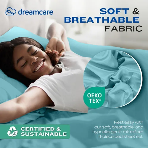 Miniatura 518 de DREAMCARE Juego de sábanas Queen – 6 piezas Sábanas de enfriamiento – hasta 15” Sábanas profundas tamaño Queen – Colección 2500 Supreme – Extra 03