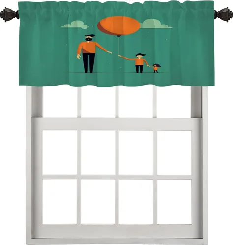 Miniatura 73 de Cortinas opacas de poliéster multicapa para cafetería, con diseño de diamantes, 2 unidades, 26 x 24 pulgadas