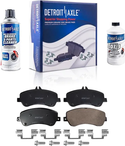 Miniatura 28 de Detroit Axle - Kit de frenos delanteros para Toyota 2007-2016 Tundra, 2008-2016 Sequoia, Pastillas de freno cerámicos para pinza de freno de disco