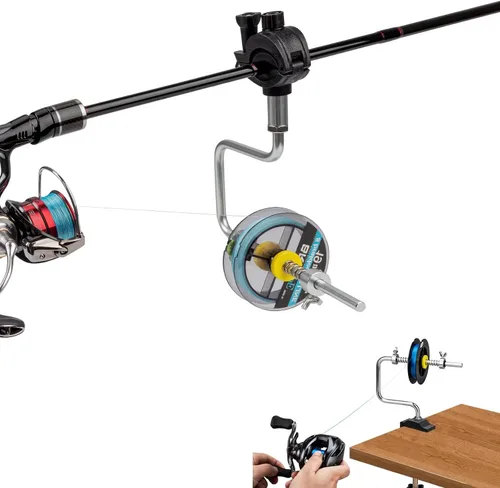 Miniatura 10 de THKFISH Carrete de línea de pesca Bobinador de línea de pesca Carrete de pesca Accesorios de pesca Ajustable Estable Portátil Carrete de línea