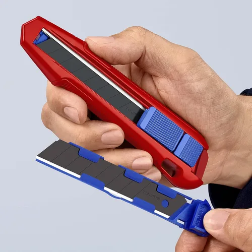 Miniatura 8 de KNIPEX Tools CutiX Cuchillo universal a presión, 6-1/2 pulgadas, rojo/azul