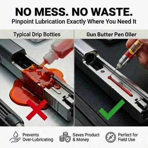 Miniatura 5 de Pen Oiler 1/4 fl oz – Lubricante y limpiador multiusos para pistolas Aceite de pistola para taladros, pistolas, rifles y armas de fuego