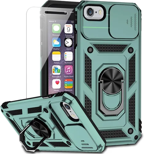 Miniatura 12 de Funda para iPhone SE (3ª y 2ª generación 2022/2020) y iPhone 8/7/6 con cubierta para lente de cámara, protector de pantalla HD, protección contra