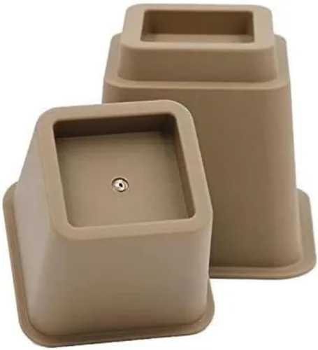 Miniatura 2 de HomeRoots Elevadores de cama ajustables y elevadores de muebles, elevadores de mesa de plástico resistente de 3, 5 u 8 pulgadas para cama y sofá