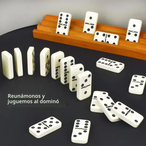Miniatura 7 de Queensell Juego de dominó para adultos – Dominó – Juegos de mesa clásicos, juegos familiares de dominó dobles 6 para niños y adultos – Juego