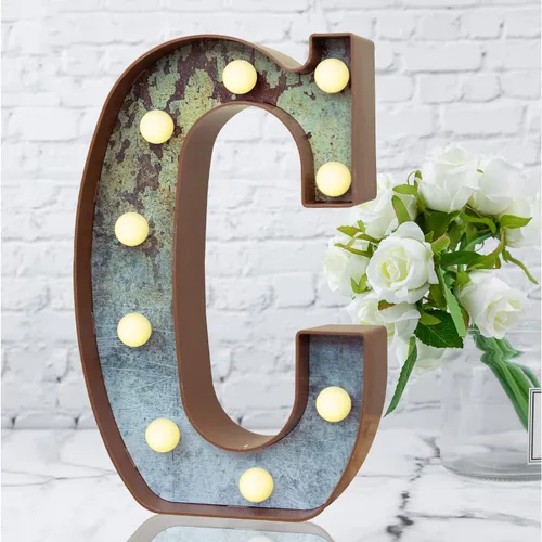 Miniatura 27 de Elnsivo - Letras con luces LED, efecto a hierro