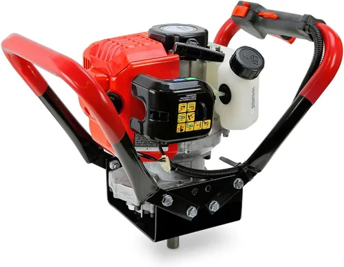 Miniatura 3 de XtremepowerUS excavadora de agujeros para postes de gas tipo V, con motor de 55cc, de 2 tiempos, uso individual