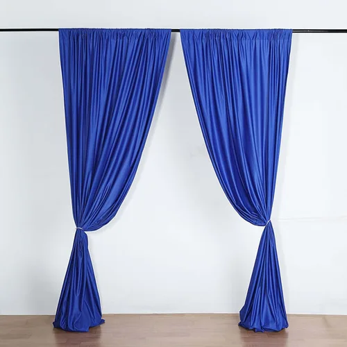 Miniatura 16 de Efavormart - Paquete de 2 cortinas de fondo ignífugo de amatista violeta de 10 x 10 pies, resistentes y sin arrugas, para eventos teatrales y galas