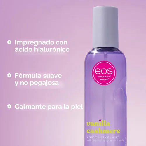 Miniatura 5 de eos Rocío corporal de cachemira, cachemira de vainilla, almizcle suave, caramelo acogedor, niebla para el cabello, spray corporal hidratante