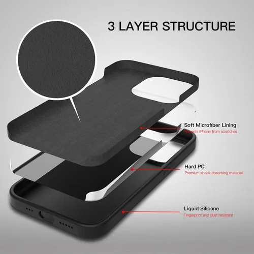 Miniatura 4 de ZUSLAB Funda de silicona real compatible con Apple iPhone 13 de 6.1 pulgadas (2021), silicona líquida antiarañazos, gel de goma, a prueba de golpes