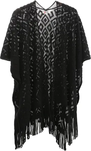 Miniatura 34 de Soul Young - Chal de punto para mujer, poncho con flecos y capa