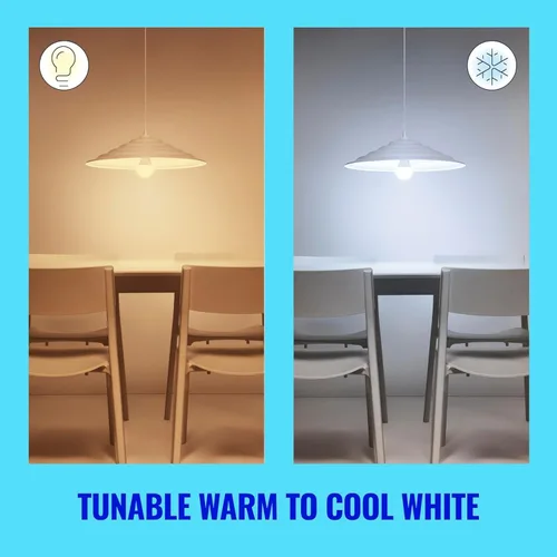 Miniatura 8 de WiZ 60W A19 - Bombilla inteligente LED blanca sintonizable, paquete de 1, E26, para interiores, se conecta a tu Wi-Fi existente, controla con voz