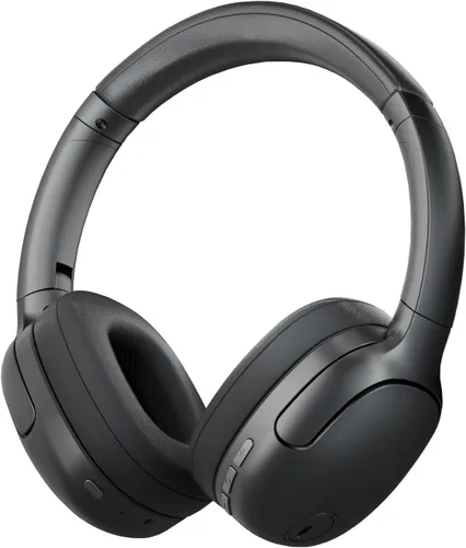 Auriculares híbridos con cancelación activa de ruido, Bluetooth inalámbrico sobre la oreja, tiempo de reproducción ANC de 50 horas, giratorio y