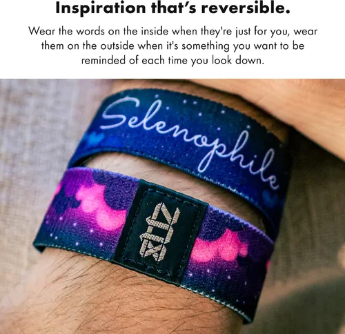 Miniatura 3 de ZOX Pulseras banda elástica con afirmaciones motivacionales y hermosas obras de arte, gran regalo para hombres, mujeres y niños