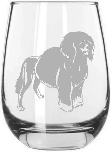 Miniatura 518 de Sakhalin Husky Dog - Copa de vino grabada personalizada de 15.25 onzas sin tallo