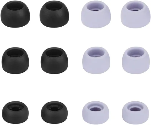 Miniatura 10 de Puntas de repuesto para auriculares compatibles con Samsung Galaxy Buds Pro – Puntas de silicona para los oídos, Eartips S M L 6 pares plateado