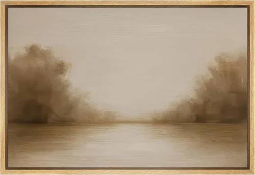 Miniatura 50 de SIGNFORD Lienzo enmarcado para pared, pinos sepia, bosques, bosques, naturaleza, ilustraciones de área silvestre, arte digital, arte moderno