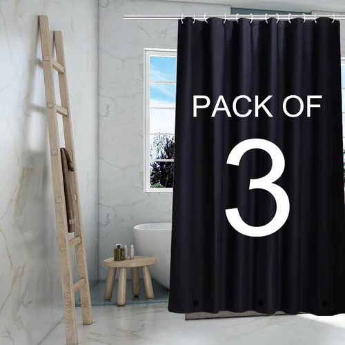 Miniatura 11 de TIKABC Forro de cortina de ducha, forro de ducha 4G PEVA, cortinas de ducha impermeables de plástico PEVA, 72 x 72 pulgadas con agujeros de ojales