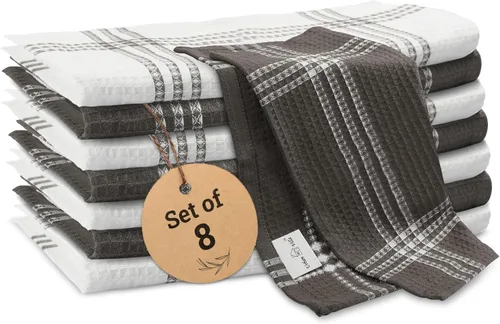 Miniatura 10 de Urban Villa Toallas de cocina 100% algodón, paquete de 6, altamente absorbentes, de secado rápido, súper suaves, de primera calidad, para cocina