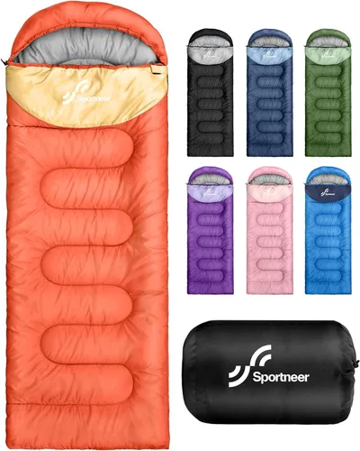 Miniatura 14 de Sportneer Sleeping Bag for Adults & Kids, Cold Weather & Warm Waterproof Camping Sleeping Bag, Compact Portable for Camping Hiking & Travel Negro