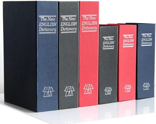 Miniatura 4 de Caja fuerte grande con forma de libro (tamaño 10.5"×8"×2.6") con cerradura de combinación de seguridad, caja fuerte secreta oculta tipo diccionario