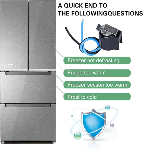 Miniatura 4 de 5303918214 Termostato de descongelación para refrigerador, 2 juegos/paquete de igual calidad, uso exacto para Frigidaire, Electrolux, Kenmore