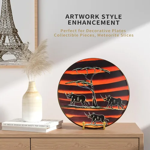 Miniatura 4 de IPAME Soportes cuadrados de metal para exhibir, soporte de 4.5 pulgadas + caballete para portarretratos para libros, placa decorativa, placa, foto