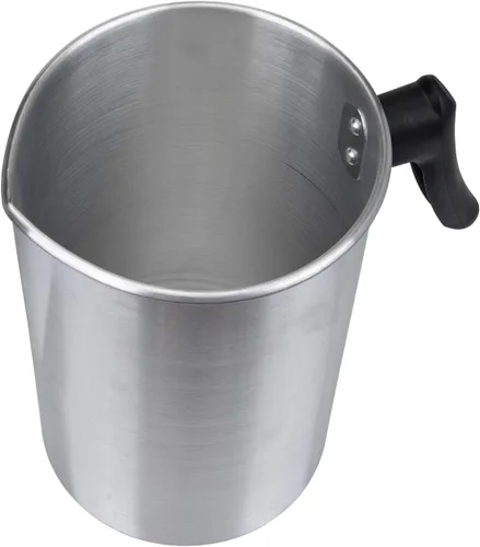 Miniatura 9 de Yarlung Olla para hacer velas de 4 libras, jarra de fabricación de velas de construcción de aluminio, jarra de cera sin goteo con mango resistente
