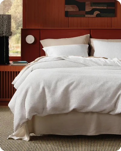 Miniatura 34 de Bedsure - Funda de edredón de algodón tamaño King - 100% algodón de tejido gofre color verde bosque, juego de ropa de cama GentleSoft™ transpirable