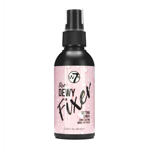 W7 The Fixer - Spray fijador de maquillaje, acabado húmedo, fórmula ultrafina de larga duración, libre de crueldad animal y vegano