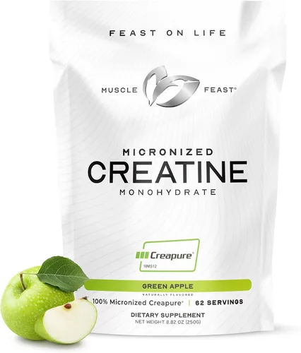 Miniatura 11 de Muscle Feast Creapure - Polvo de monohidrato de creatina micronizado Pre-entrenamiento o post-entrenamiento, premium Creatina para mujeres