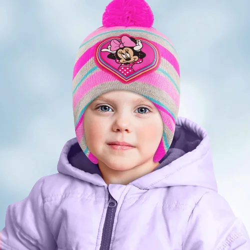 Miniatura 2 de Disney Conjunto de gorro y guantes de invierno para niñas de 2 a 4 años o gorro de Minnie Mouse y guantes para niños de 4 a 7 años