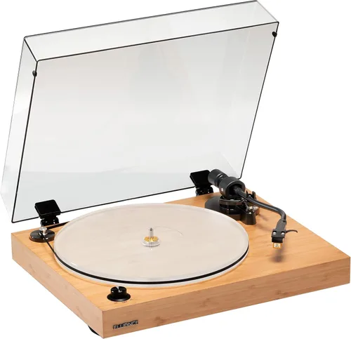 Fluance RT85N - Tocadiscos de vinilo de alta fidelidad de referencia con cartucho Nagaoka MP-110, motor de control de velocidad de bandeja acrílica,